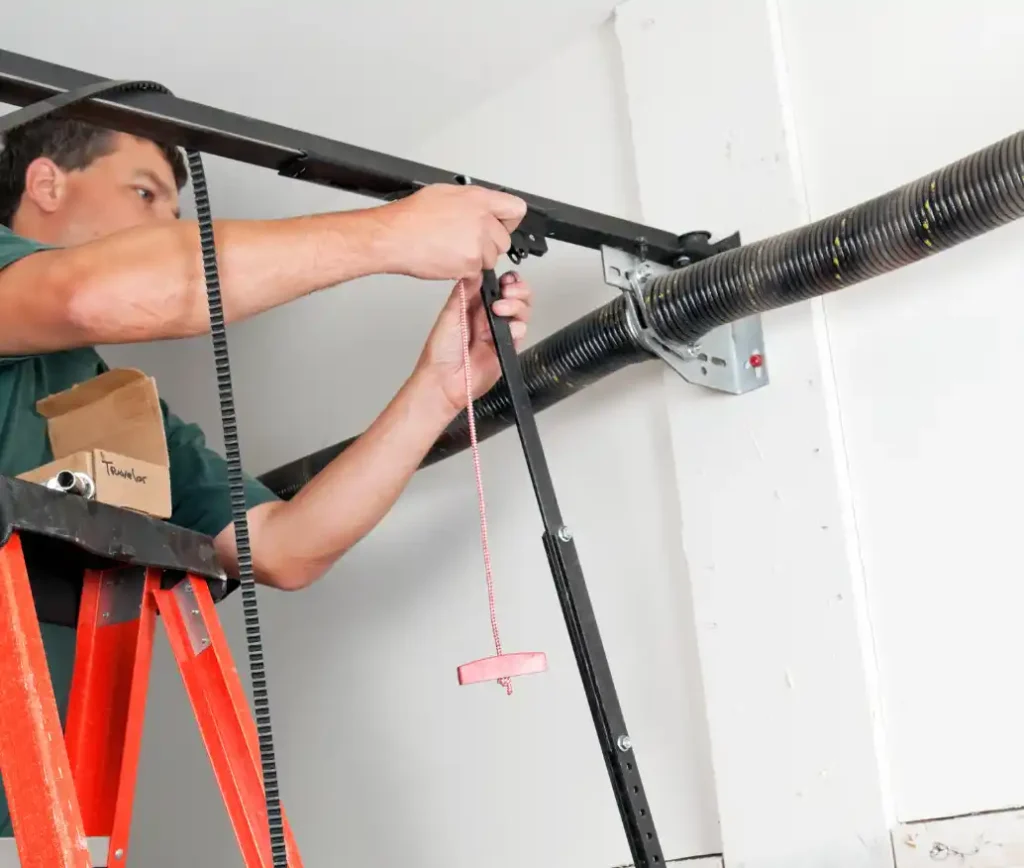 Garage door track repair service in sunrise