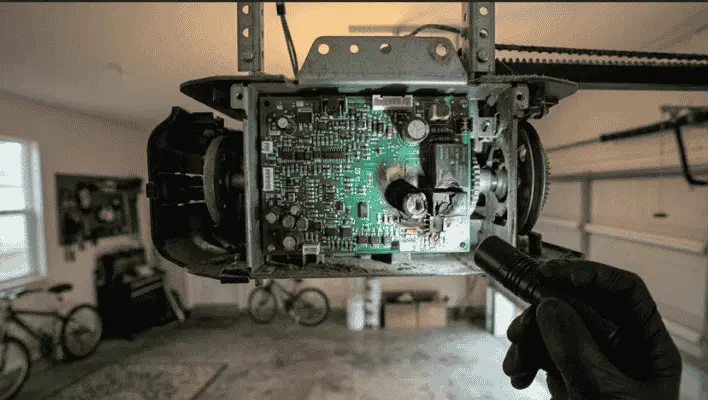 Lightning surge damaged garage door opener logic board