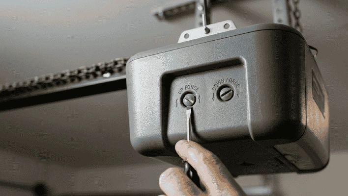 Garage door opener force and limit screw settings causing door to stop unexpectedly