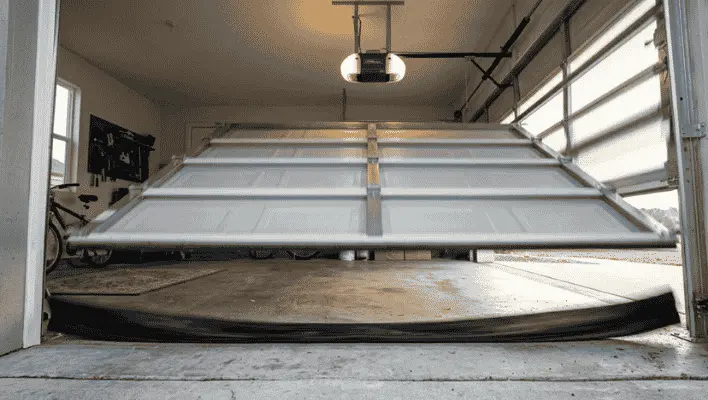 Garage door reversing after closing because of incorrect close limit settings